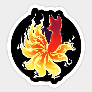 Cool Cute Funny Magical Fire Fox Animal Lover Quote Artwork Sticker